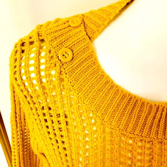 Yellow Knit Sweater by Mak - Picture 3 of 3